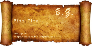 Bitz Zita névjegykártya